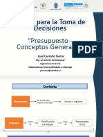 Conceptos Generales - Presupuesto Maestro