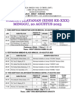 Minggu, 20 Agustus 2023