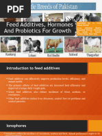 Feed Additives, Hormones and Probiotics For Growth