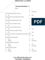 Grade 6 Chapter Math Geometry Worksheet-1