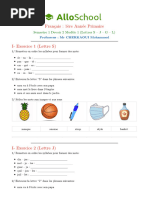 Semestre 1 Devoir 2 Modele 1 Francais 1ap