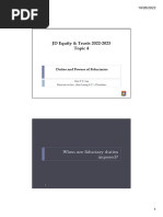 JD Equity & Trusts 2022-2023 Topic 4: Duties and Powers of Fiduciaries