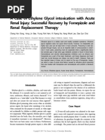 10 A Case of Ethylene Glycol Intoxication With Acute Renal Injury Successful Recovery by Fomepizole and Renal Replacement Therapy