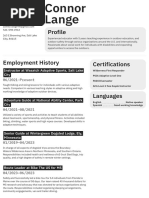 Connor Lange Resume