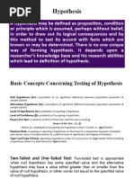 Ch6 - Hypothesis Testing