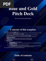 Blue and Gold Pitch Deck by Slidesgo