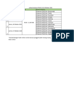 Jadwal Asistensi PAUD 24-27oktober 2023