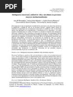 Inteligencia Emocionel y Calidad de Vida en Personas Mayores (A-9)