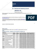 Restaurant Industry Award Ma000119 Pay Guide