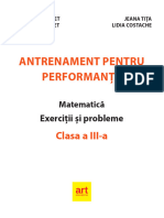 Matematica Antrenament Pentru Performanta Clasa A III Art