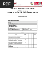 Written Work 2 RRL Matrix Template