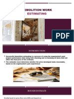 Demolition Work - Estimating