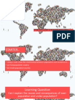 Over Population & Under Population - Year 9 (WK 2)