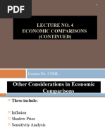 SC431 Lecture No. 4 Economic Comparisons (Continued)