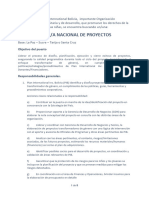 Perfil Coordinador Nacional de Proyectos