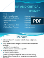 Marxism and Critical Theory