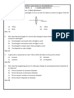 Physics XII Ray Optics