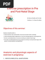 Exercise Prescription in Pre and Post-Natal