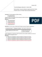 Examen Final de Biologie Moleculaire 2022 - 2023.