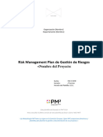 13) .Plan de Gestion de Riesgos. (NombreProyecto) - (Dd-Mm-Aaaa) - (V.X.X)