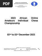 2023 - African - Online - Amateurs - Individual - Chess - Championship - Official Invitation