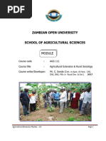 AGG 112 Agricultural Extension and Rural Sociology Module (1) - 1