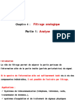 Chapitre 4 Filtrage Analogique - Analyse