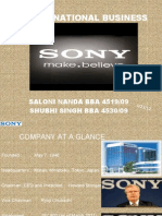 International Business of Sony