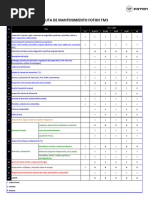 Pauta de Mantenimiento Foton Tm3