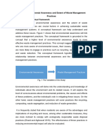 Level of Environmental Awareness and Extent of Waste Management Practices