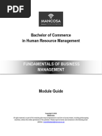 BCOM HRM - Fundamentals of Business Management