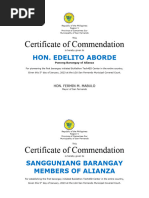 Certificate of Commendation