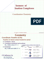 Isomers of Coordination Complexes