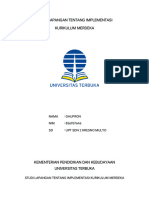 Studi Lapangan Tentang Implementasi Kurikulum Merdeka: Nama: Ghufron NIM: 856957646 SD: Upt SDN 2 Kresno Mulyo