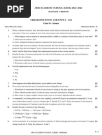 CLASS X CHEMISTRY question-985613-SA2-UNIT1 AND UNIT2