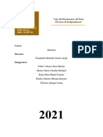 "Año Del Bicentenario Del Perú: 200 Años de Independencia": Curso