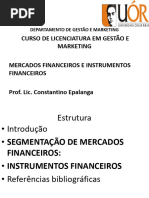 Mercado Financeiro e Inst Financeiro