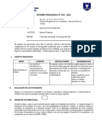 INFORME TECNICO PEDAGOGICO - 3ero SECUNDARIA