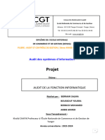 Rapport Sur L'audit de La Fonction Informatique PDF