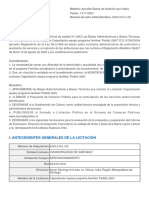 Materia: Fecha: Número de Acto Administrativo