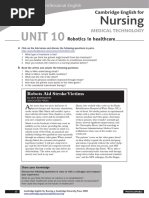 Cambridge English For Nursing Medical Technology Intermediate Unit10 Worksheet