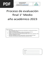 Proceso de Evaluación Final 1ero