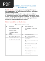 Tilde Diacrítica y Casos Especiales de Acentuación