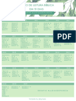 Plano de Leitura Bíblica em 31 Dias