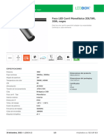 Ficha Técnica: Foco LED Carril Monofásico ZOLTAR, 30W, Negro