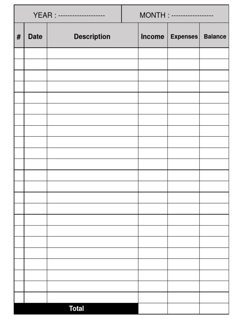 Income & Expense Log Book 8,5x11 | PDF