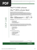 Atlas™ G-5000 Surfactant Atlox™ 4894 Surfactant Blend - Highly Effective Emulsifiers With A Variety of Applications - PDF - Emulsion - Surfactant