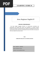 10° Guía de Aprendizaje - Inglés Iv