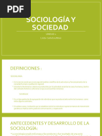 Sociología y Sociedad Unidad 1 2021