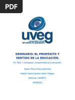 Seminario: El Propósito Y Sentido de La Educación